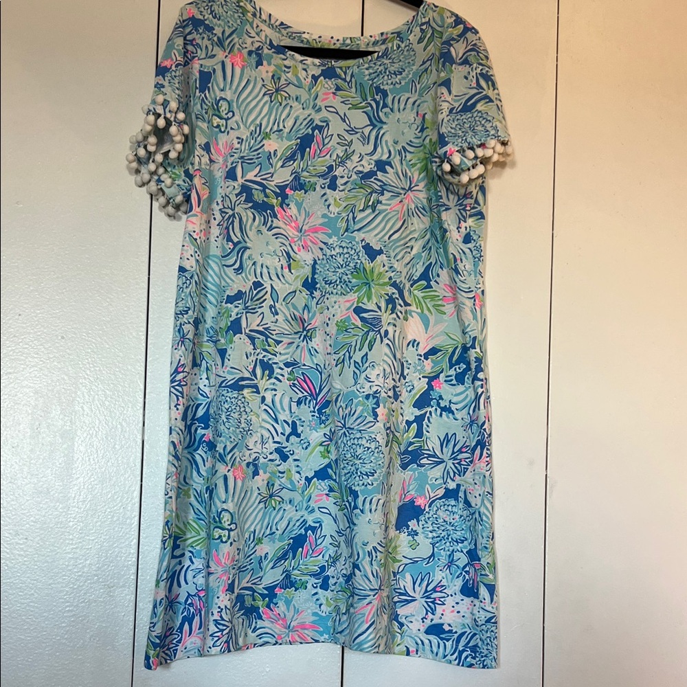 Lilly Pulitzer Blue and Pink Floral Dress